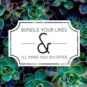 Save money and bundle!  Hit like on your favorite listing with two or more items